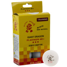 Набір м'ячів для настільного тенісу GIANT DRAGON PLATINUM 40+ 3star MT-6560 6шт