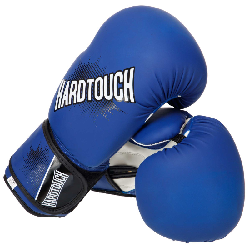 Рукавиці боксерські на липучці PU HARD TOUCH BO-4432 10-14 унцій Чорний-зелений