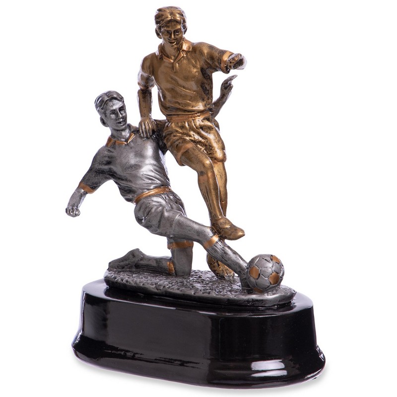 Статуетка нагородна спортивна Футболісти Sport C-3031 розмір 18х13,5х9см срібло бронза
