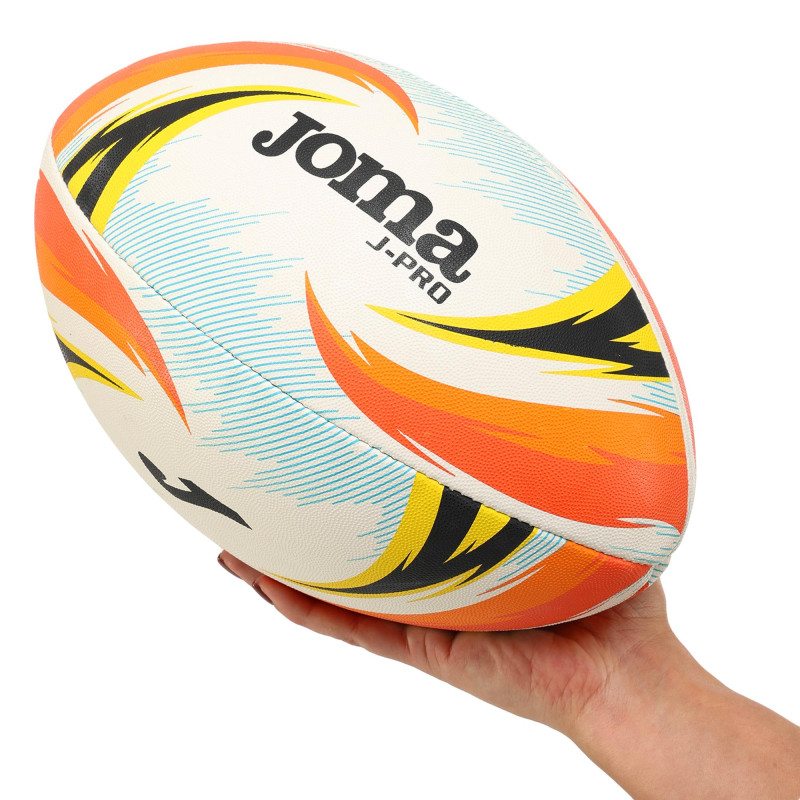 М'яч для регбі Joma J-PRO 401735-208 розмір 5 білий-помаранчевий