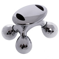 Масажер роликовий для обличчя та тіла 4D ліфтинг ручний 4 кульки Sport 4D Massager XC-202 сірий