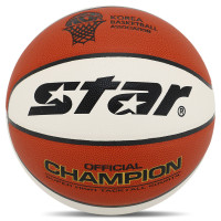 М'яч баскетбольний STAR CHAMPION BB316-25 розмір 6 помаранчевий-білий