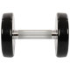 Гантель цільна професійна з поліуретановим покриттям LIFE FITNESS SC-80081-8 1шт 8кг чорний-червоний