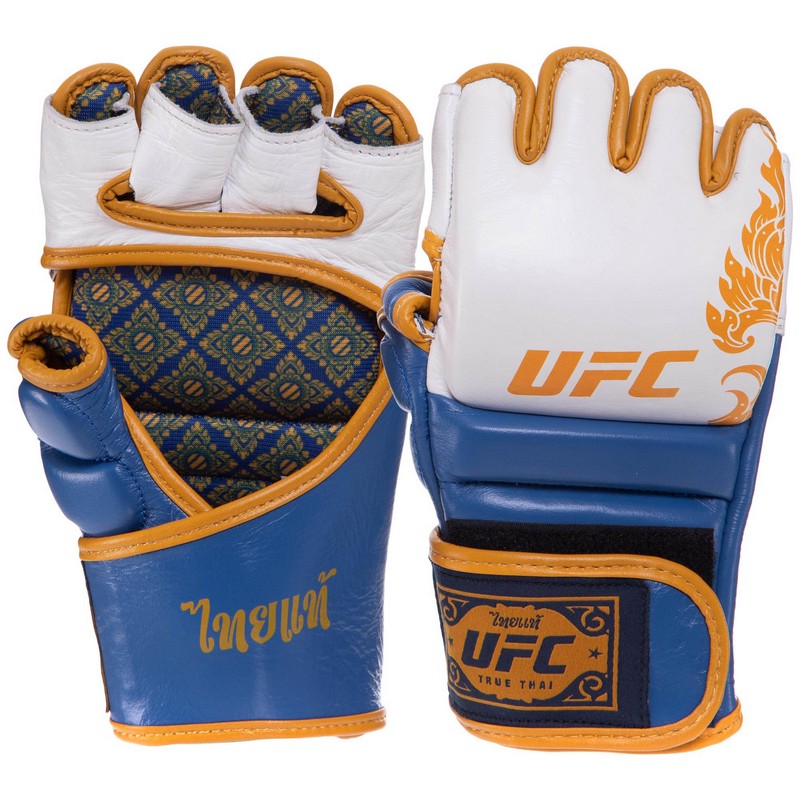 Рукавиці для змішаних єдиноборств MMA UFC TrueThai UTT-75542 L-XL синій-білий