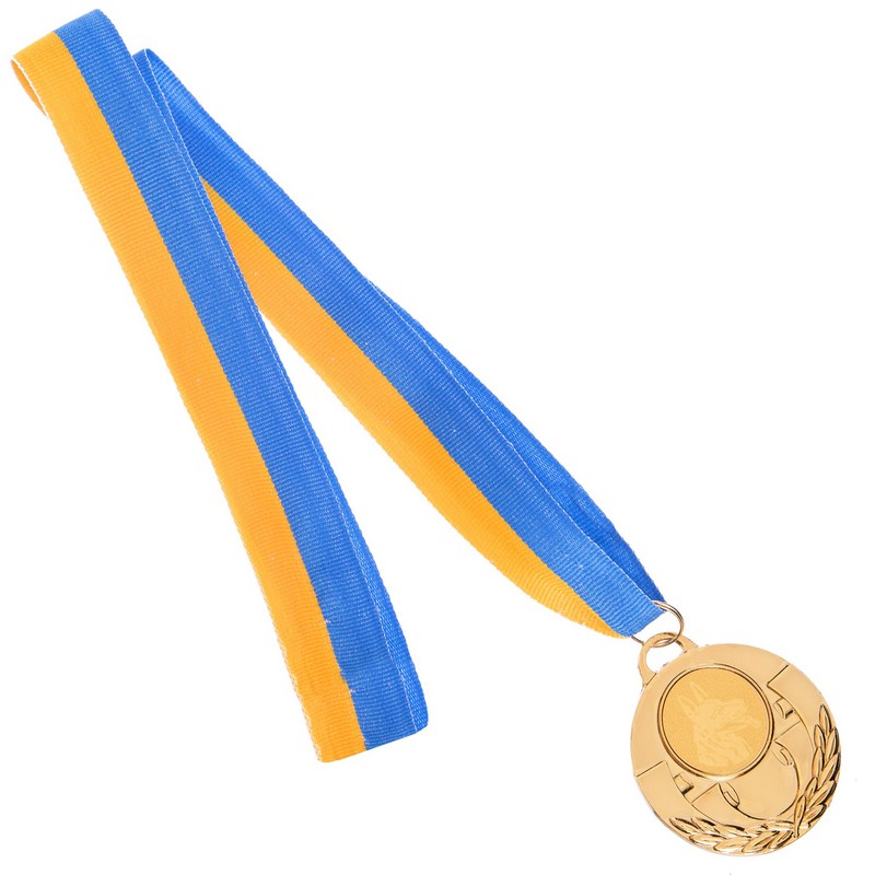 Медаль спортивна зі стрічкою тематична Sport AIM Собаки C-4846-0039 ø5см золото, срібло, бронза