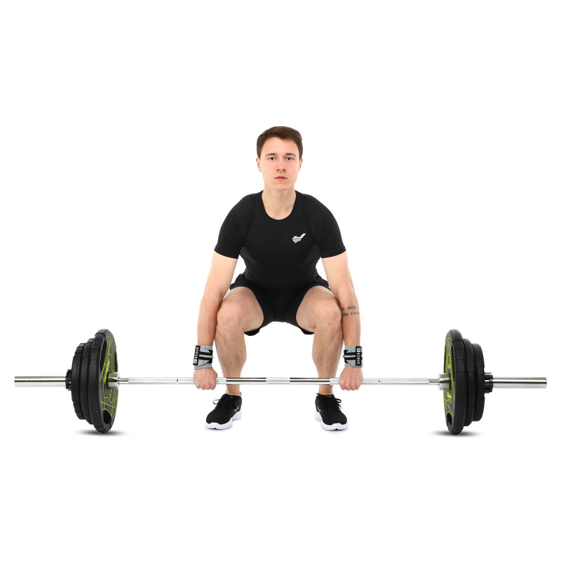 Бинти кистьові для жиму STRENGTH WRIST WEIGHTLIFTING WRAPS EZOUS C-03 2штуки чорний-сірий