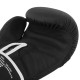 Рукавиці боксерські на липучці PU HARD TOUCH BO-4658 10-14 унцій Чорний-сірий