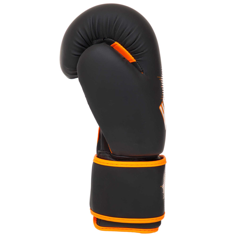 Рукавиці боксерські на липучці PU HARD TOUCH BO-4432 10-14 унцій Чорний-зелений