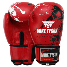 Рукавиці боксерські на липучці PVC MIKE TYSON VL-8448 10-14 унцій Червоний