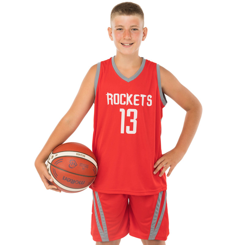 Форма баскетбольна дитяча NBA клуб Houston Rockets 13 BA-0966 S-2XL Білий-червоний