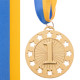 Медаль спортивна зі стрічкою Sport WIN C-6405 ø6,5см золото, срібло, бронза