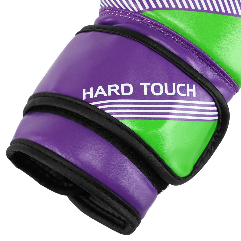 Рукавиці боксерські дитячі на липучці PU HARD TOUCH BO-7709 4-8 унцій Салатовий-чорний