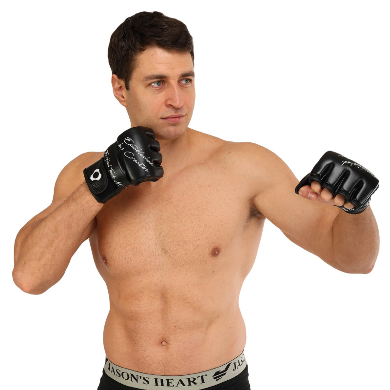 Рукавиці для змішаних єдиноборств MMA HARD TOUCH BO-5237 S-XL чорний