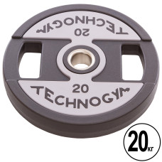 Млинці диски поліуретанові 2 Handle металева втулка TECHNOGYM TG-1837-20 51мм 20кг чорний