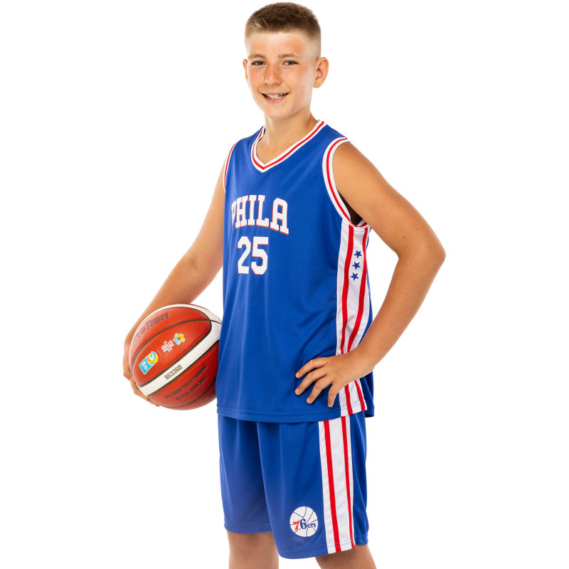 Форма баскетбольна дитяча NBA клуб Philadelphia 76ers 25 BA-0927 S-2XL Білий-синій