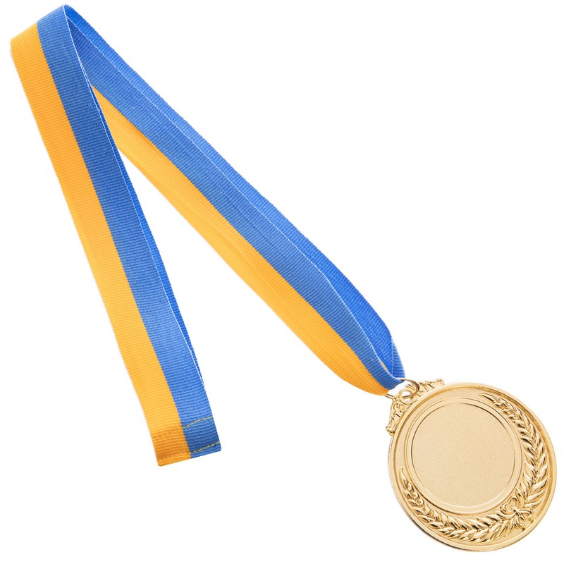 Заготівля медалі спортивної зі стрічкою Sport HIT C-4332 ø6,5см золото, срібло, бронза