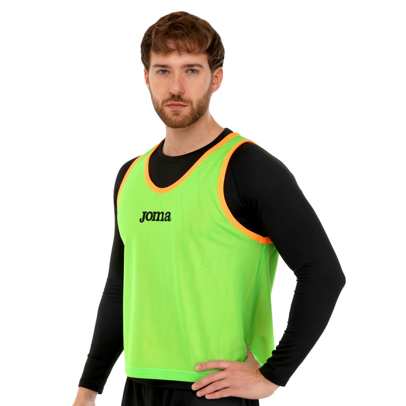 Манішка спортивна ігрова двостороння цільна Joma 101689-050 салатовий-помаранчевий