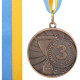 Медаль спортивна зі стрічкою CUP Sport C-6208 ø5см золото, срібло, бронза