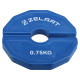 Блини диски змінні гумові Rubber Change Plates Zelart TA-1692-0_75 0,75 кг синій
