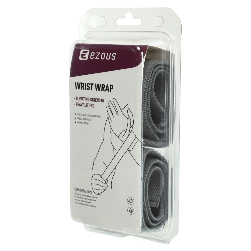 Бинти кистьові для жиму STRONG WRIST WRAPS EZOUS C-05 2штуки фіолетовий-чорний