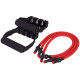 Еспандер трубчастий з ручками для фітнесу Sport Resistance Band 8021-30 75см навантаження 13,5кг 30LB червоний