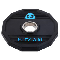 Блини диски поліуретанові 2 Handle металева втулка LiveUp LP8023-2_5 ø51мм 2,5кг чорний
