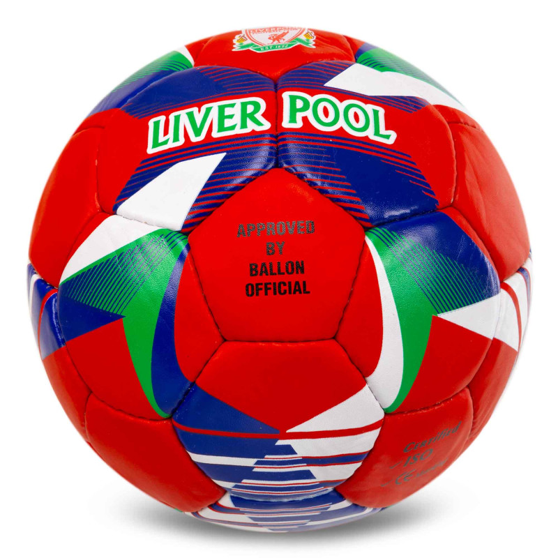 М'яч футбольний BALLONSTAR LIVERPOOL FB-0047-827 №5 PU червоний-синій-зелений
