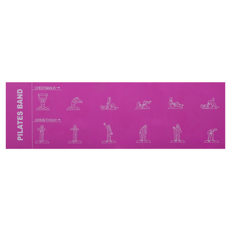 Стрічка-еспандер еластична для фітнесу та йоги з ручками Sport Pilates Band 8038