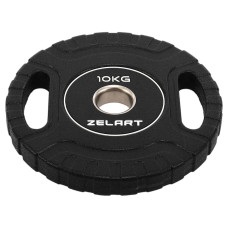 Блини диски CPU покриття 2 Handle металева втулка Zelart TA-3438-10 ø51мм 10кг чорний