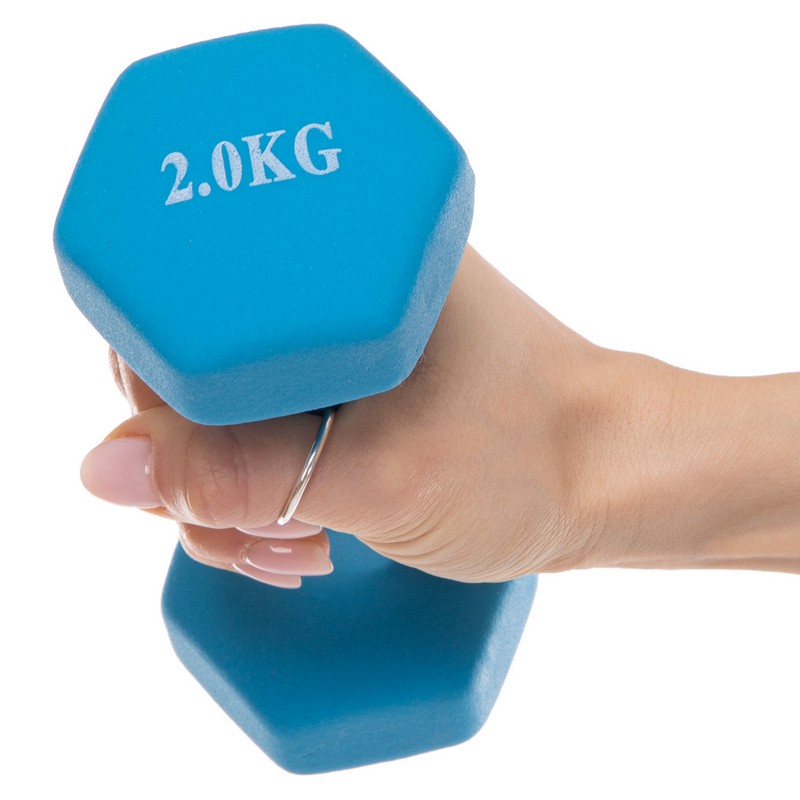 Гантель для фітнесу неопреновий Sport TA-0001-2 1шт 2кг