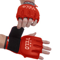 Рукавиці для змішаних єдиноборств MMA VELO ULI-4024 S-XL Червоний