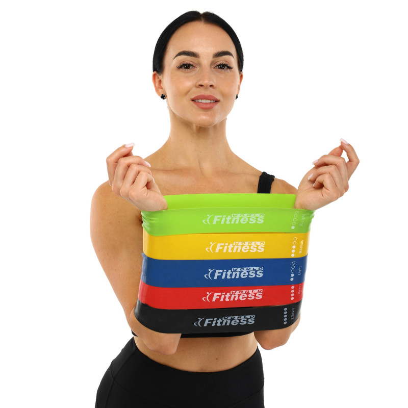 Набір резинок для вправ стрічки опору LOOP BANDS World Fitness FI-2184 5шт
