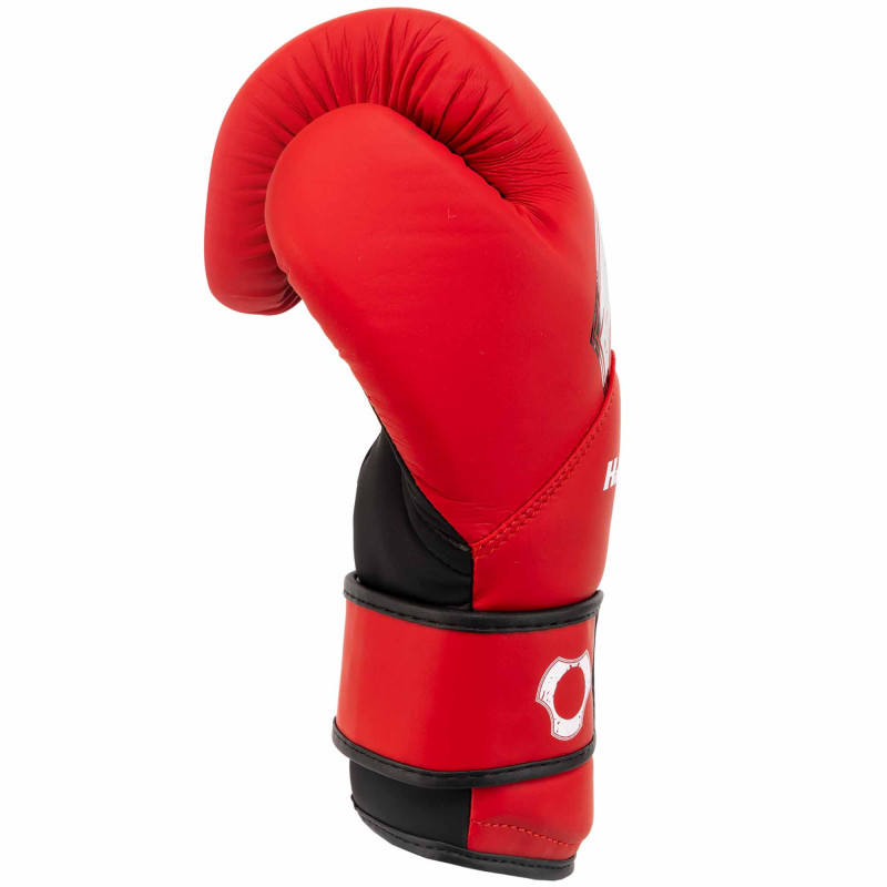 Рукавиці боксерські на липучці PU HARD TOUCH BO-7375 10-14унцій Чорний