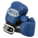 Рукавиці боксерські на липучці шкіряні BOXER 2023 10-12унцій Синій-чорний