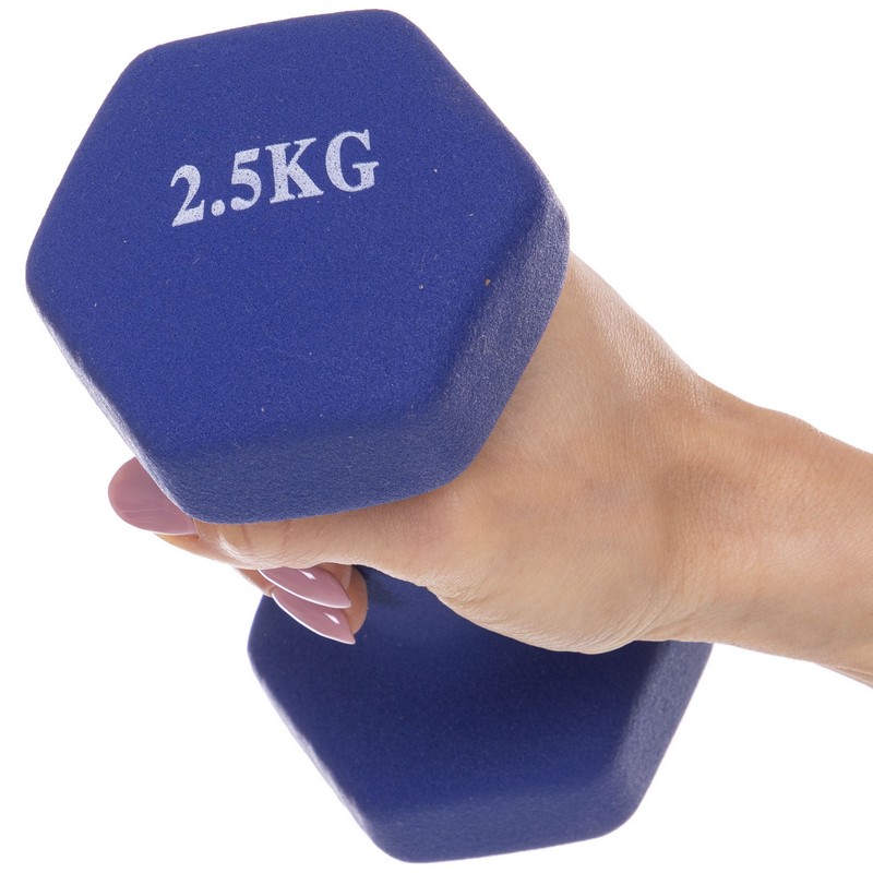 Гантель для фітнесу неопреновий Sport TA-0001-2_5 1шт 2,5кг