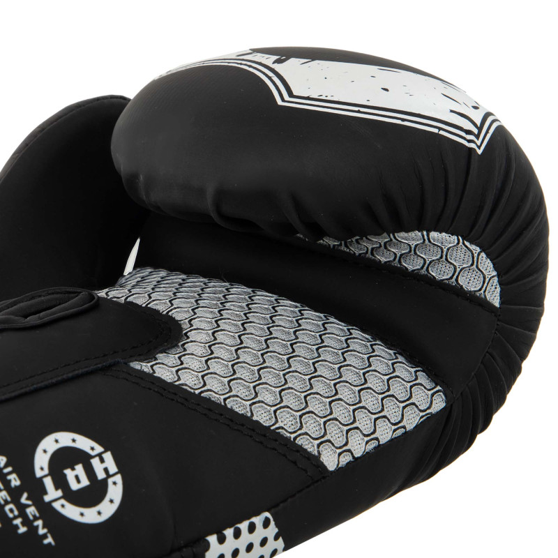 Рукавиці боксерські на липучці PU HARD TOUCH BO-8469 10-14 унцій Чорний-червоний