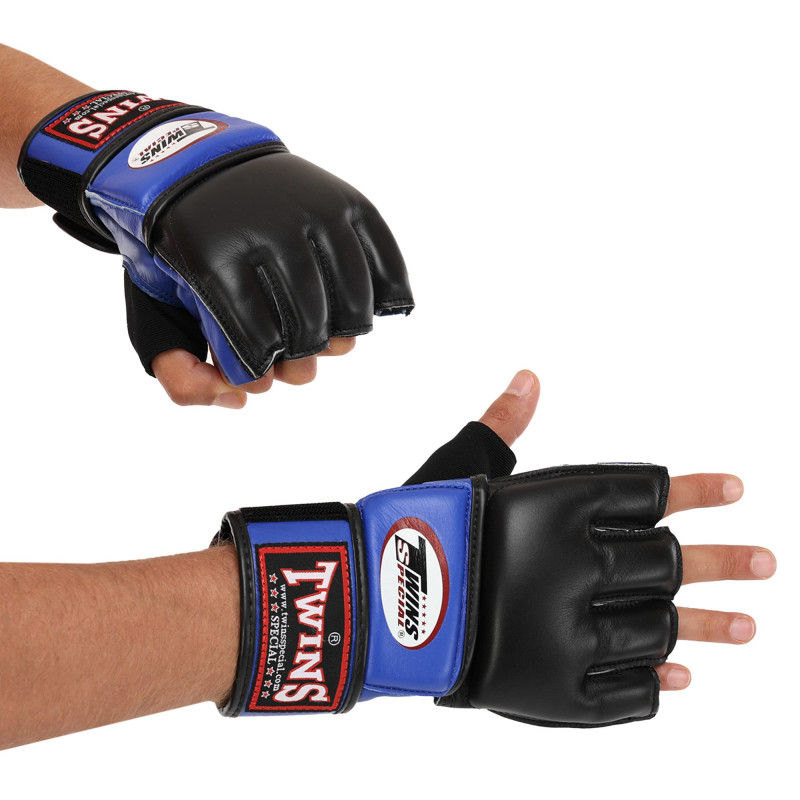 Рукавиці для змішаних єдиноборств MMA TWINS GGL-4 M-XL Чорний-червоний