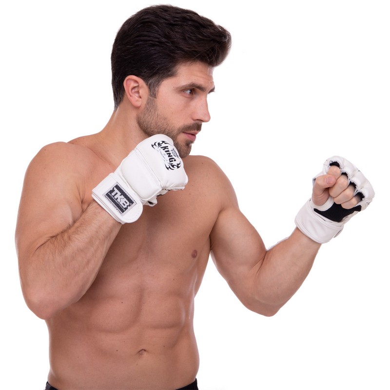 Рукавиці для змішаних єдиноборств MMA TOP KING Super TKGGS S-XL Білий