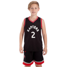 Форма баскетбольна дитяча NBA клуб Toronto Raptors 2 BA-0969 M-2XL чорний-червоний