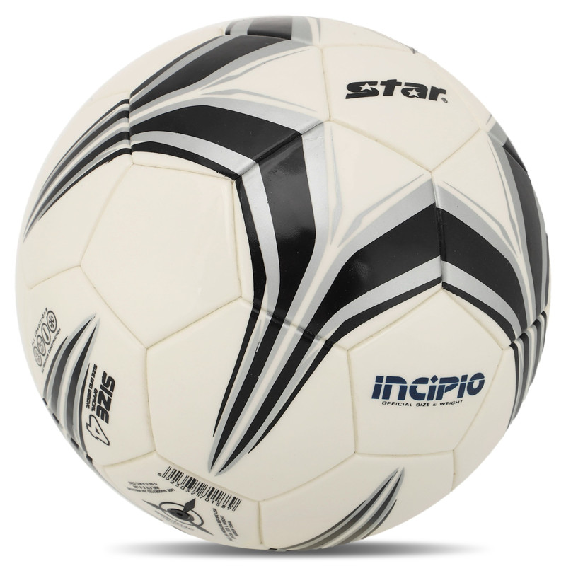 М'яч футбольний STAR INCIPIO SB6404C №4 PU білий-сірий