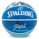 М'яч баскетбольний гумовий SPALDING SKETCH DRIBBLE 84448Y розмір 7 синій