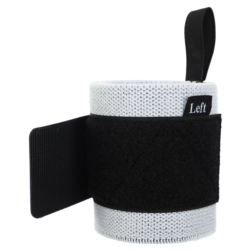 Бинти кистьові для жиму STRENGTH WRIST WEIGHTLIFTING WRAPS EZOUS C-03 2штуки чорний-сірий