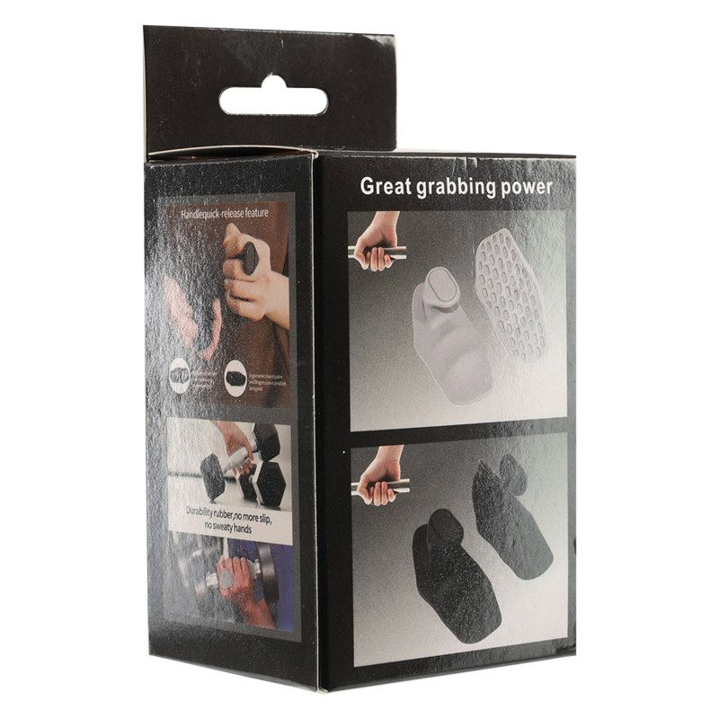 Накладки на долоні грипси Gym Grips Gloves для силових тренувань та турніка силіконові нековзні Sport TA-5979 2 шт чорний