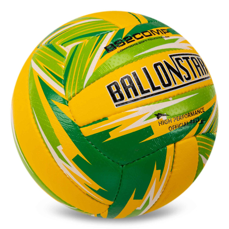 М'яч волейбольний BALLONSTAR FB-3128 №5 PU зелений-помаранчевий