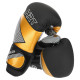 Рукавиці боксерські на липучці PU HARD TOUCH BO-7698 10-14 унцій Чорний-срібний