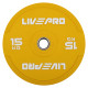 Бамперні диски гумові Bumper Plates LiveUp LP8332-15 ø50.5мм 15кг жовтий