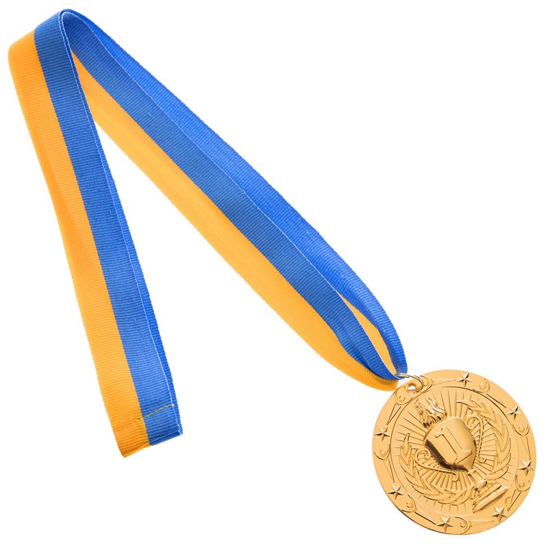 Медаль спортивна зі стрічкою Sport BOWL C-6407 ø6,5 золото, срібло, бронза