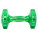 Гантель для фітнесу з TPU покриттям Zelart Jelly Urethane Coated Dumbbells TA-2946-10LB 1шт 4,5кг салатовий