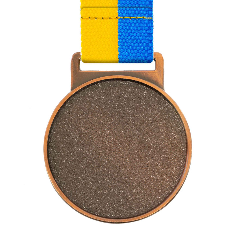 Медаль спортивна зі стрічкою Sport UKRAINE з українською символікою C-6837 ø5см золото, срібло, бронза