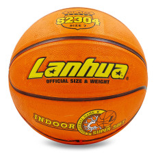 М'яч баскетбольний гумовий LANHUA Super soft Indoor S2304 розмір 7 помаранчевий